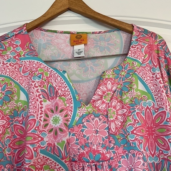 New Ruby Rd. Paisley Print Top Size 2X - Picture 3 of 8